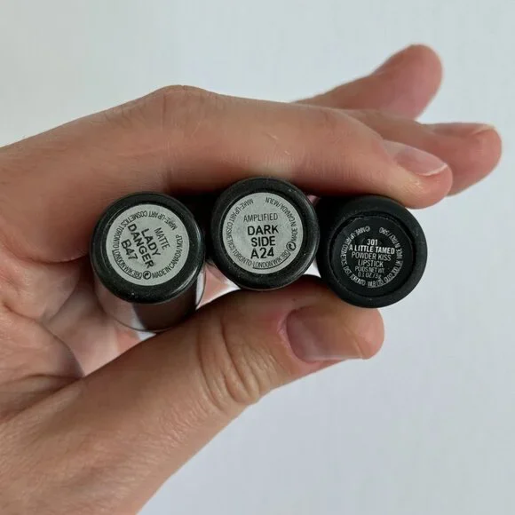 Bundle of Mac Cosmetics Lipsticks (A Little Tamed, Lady Danger, Dark Side) - Picture 4 of 4